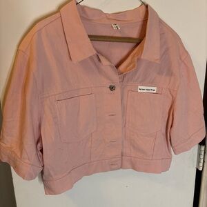 Sugar Pink Cropped Jacket